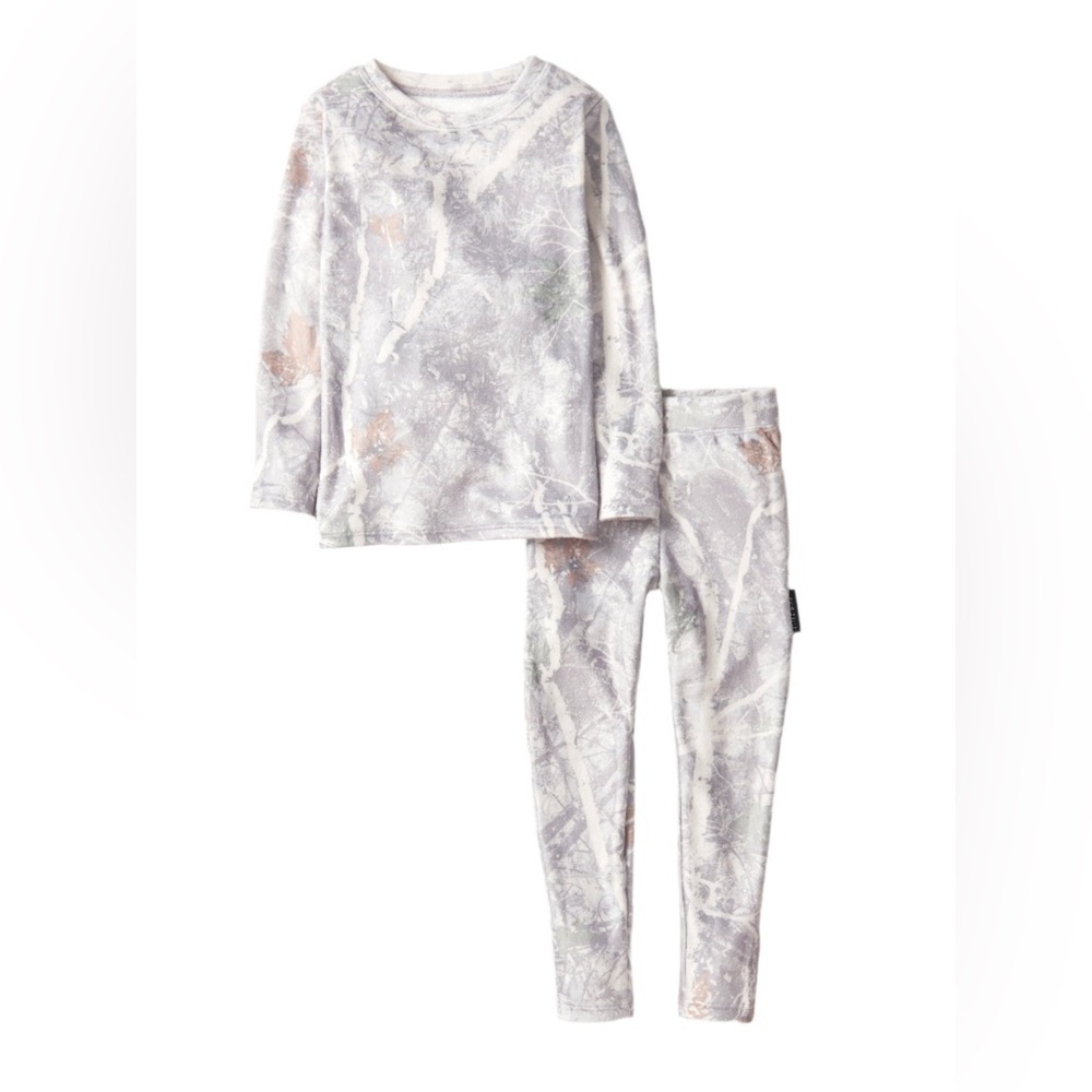 Little Bipsy x Babybreez Long Sleeve Snow Camo 2 Piece Kids Pajamas